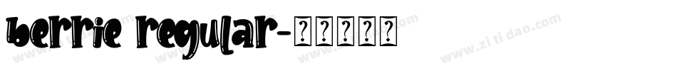 berrie regular字体转换